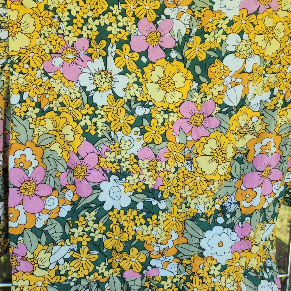 NWT Rahi Anthropologie XL 100% Cotton Dress Lining Floral Puff Sleeve Mini Dress - Picture 7 of 12